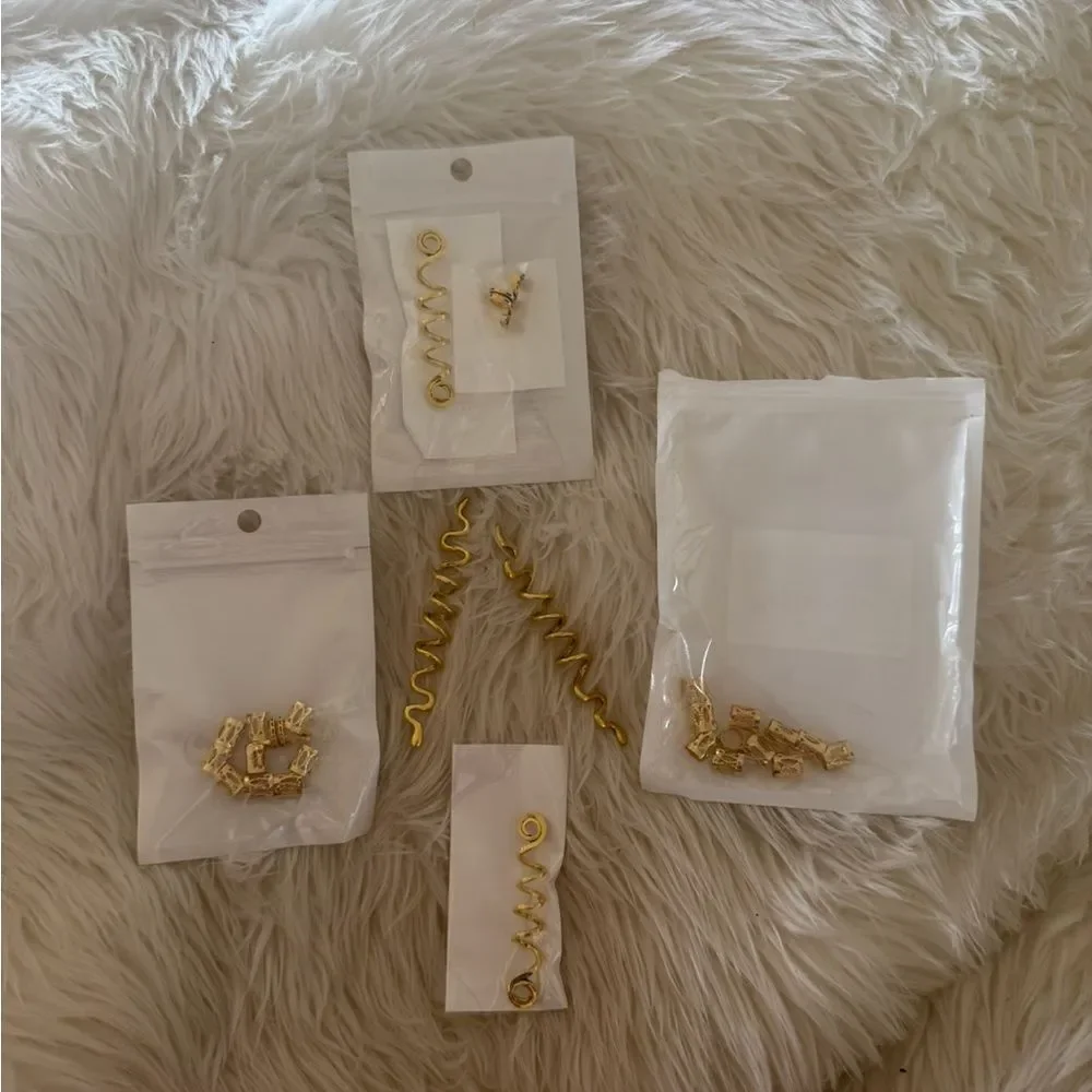 Gold hair accessories